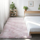 Gray shaggy rug for living room, super soft