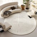 Modern Cream Round Rug,