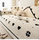 Minimalist sofa cushion in soft, thick cotton velvet.