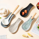 1/4 Piece Silicone Spoon Rest,