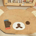 Cartoon Rilakkuma plush rug, soft and fluffy rug with the Korilakkuma bear.