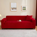 Stretch velvet sofa cover, 3-seater sofa protector