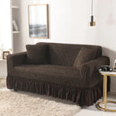 Sofa cover with a highly elastic bubble texture.