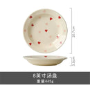 Heart-shaped ceramic dinner set