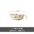 Heart-shaped ceramic dinner set