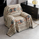 French country style sofa cover with maple leaf print.
