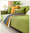 Universal chenille sofa cover with non-slip texture.