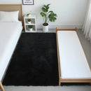 Gray shaggy rug for living room, super soft