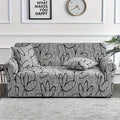 1 stretchy milk silk sofa cover with all-season print + 1 cushion cover