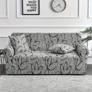 1 stretchy milk silk sofa cover with all-season print + 1 cushion cover
