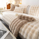 Sofa cover in synthetic rabbit fur plush-Limited time offer ✅