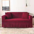 Sofa cover with a highly elastic bubble texture.