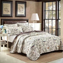 100% Cotton Quilted Bedspread for Queen/King Bed.