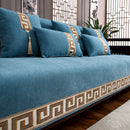 Luxury embroidered sofa cover, a