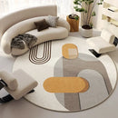 Modern Cream Round Rug,