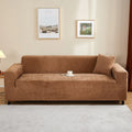 Stretch velvet sofa cover, 3-seater sofa protector