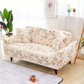 1 stretchy milk silk sofa cover with all-season print + 1 cushion cover
