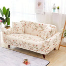 1 stretchy milk silk sofa cover with all-season print + 1 cushion cover