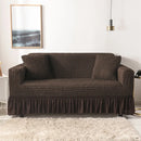 Sofa cover with a highly elastic bubble texture.
