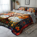 2/3pcs Tree of Life Patchwork Quilt Cover Set, 1 Duvet Cover + 1/2 Pillowcases (Pillow Inserts Not Included), All-Season Home & Dormitory High-Definition Print