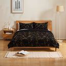 Black Marble Pattern Golden Printed Duvet Cover and Pillowcase Bedding Set, with A Light Luxury High-end Creative Design Three-piece Bedding Set, Soft and Comfortable Bedding Suitable for All Seasons