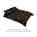 Black Marble Pattern Golden Printed Duvet Cover and Pillowcase Bedding Set, with A Light Luxury High-end Creative Design Three-piece Bedding Set, Soft and Comfortable Bedding Suitable for All Seasons